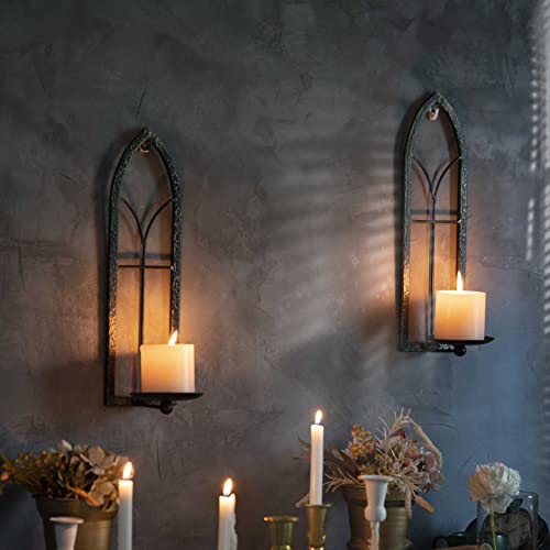 GAKA FAVOR Wandhalter Schwarz Metall, Wandkerzenhalter Kreative Dekoration,Kerzenständer Wand, Kerzenhalter (2er Set) von GAKA FAVOR