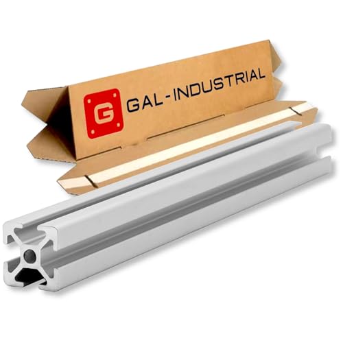GAL - INDUSTRIAL Aluprofil 20x20 mm | Nut 5 | Länge 10–200 cm Wählbar | Eloxiertes und Wetterfestes Alu Profil | Konstruktionsprofil Bosch Item Kompatibel | Systemprofil für Industrie, 3D-Drucker, DIY von GAL - INDUSTRIAL