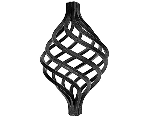 Gal Industrial Zierkorb Zirbel 190x120mm | Schnörkel aus Vierkantstab 18 mm| Schmiedeeisen Zwirbel Korbzwirbel für Zäune Tore von GAL - INDUSTRIAL