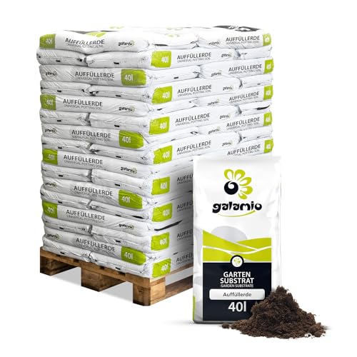 GALAMIO Auffüllerde Erde Universalerde Blumenerde Pflanzerde Gartenerde Anzuchterde Premium Profi Kultursubstrat 40l x 48 Sack 1.920l / 1 Palette Paligo von GALAMIO