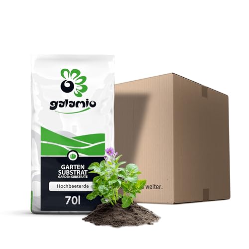 GALAMIO Hochbeeterde Erde Gartenerde Universalerde Blumenerde Pflanzerde Gemüseerde Premium Profi Kultursubstrat 70l Sack / 1 Karton Paligo von GALAMIO