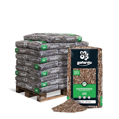 GALAMIO Kiefernrinde Kiefernmulch Rindenmulch Rinde Mulch Garten Dekor Pinus Sylvestris Natur Wald Kiefer Fein 10-20mm 60l x 26 Sack 1.560l / 1 Palette Paligo GALAMIO Kiefernrinde Kiefernmulch Rindenmulch Rinde Mulch Garten Dekor Pinus Sylvestris Natur Wald Kiefer Fein 10-20mm 60l x 26 Sack 1.560l / 1 Palette Paligo von GALAMIO