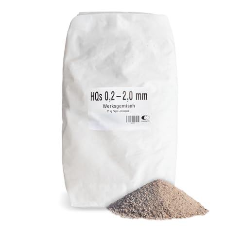 GALAMIO Quarzsand Sand Spielsand Sandkastensand Filtersand Poolsand Rasensand Vogelsand Aquariensand Terrariensand Teichsand Streusand 0,2-2,0mm 25kg Sack/ 1 Karton Wolff & Müller von GALAMIO