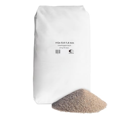 GALAMIO Quarzsand Sand Spielsand Sandkastensand Filtersand Poolsand Rasensand Vogelsand Aquariensand Terrariensand Teichsand Streusand 0,4-1,2mm 25kg Sack / 1 Karton Wolff & Müller von GALAMIO