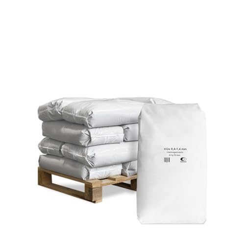 GALAMIO Quarzsand Sand Spielsand Sandkastensand Filtersand Poolsand Rasensand Vogelsand Aquariensand Terrariensand Teichsand Streusand 0,4-1,2mm 25kg x 12 Sack 300kg / 1 Palette Wolff & Müller von GALAMIO