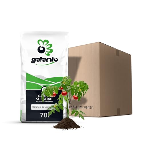 GALAMIO Tomatenerde Gemüseerde Erde Universalerde Blumenerde Pflanzerde Beet Balkon Premium Kultur Substrat 70l Sack / 1 Karton Paligo von GALAMIO