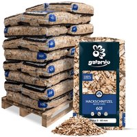 Holzhackschnitzel Natur 60l x 26 Sack 1560l - Galamio von GALAMIO
