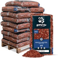 Holzhackschnitzel Rot 60l x 26 Sack 1560l - Galamio von GALAMIO