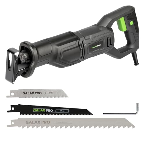 GALAX PRO 710W Säbelsäge Mit 3000 SPM variabler Geschwindigkeit, Für präzise Schnitte in Holz, Metall und mehr, Schnellwechsel der Klinge ohne Werkzeuge von GALAX PRO