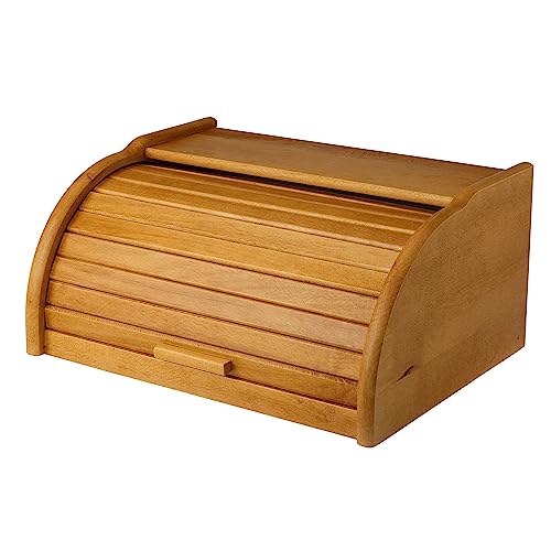 GALICJA Brotkasten Holz Bretto – Brotkorb Modern – Brot Aufbewahren – Brotkorb Holz – Brotbox Holz – Brotaufbewahrungsbox – Brotkasten Retro – Brot Aufbewahrungsbox – 38x29x18cm Eiche von GALICJA