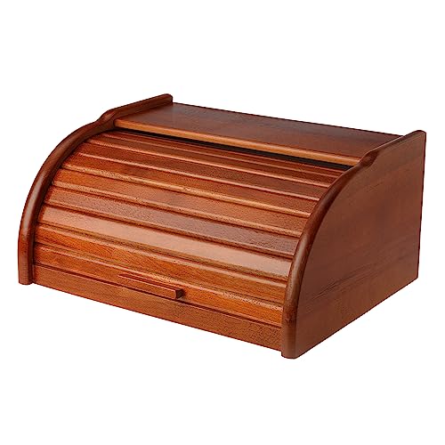 GALICJA Brotkasten Holz Bretto – Brotkorb Modern – Brot Aufbewahren – Brotkorb Holz – Brotbox Holz – Brotaufbewahrungsbox – Brotkasten Retro – Brot Aufbewahrungsbox – 38x29x18cm Walnuss von GALICJA