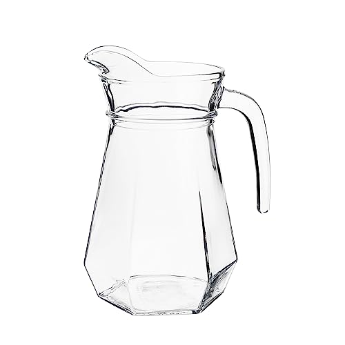 Galicja Wasserkrug Ozzy – Wasserkanne – Wasserkrug Glas – Kanne Glas – Water Jug Glass – Wasserbehälter Glas – Pitcher Glas – Glaskanne – Teekanne Glas 1,2 L von GALICJA