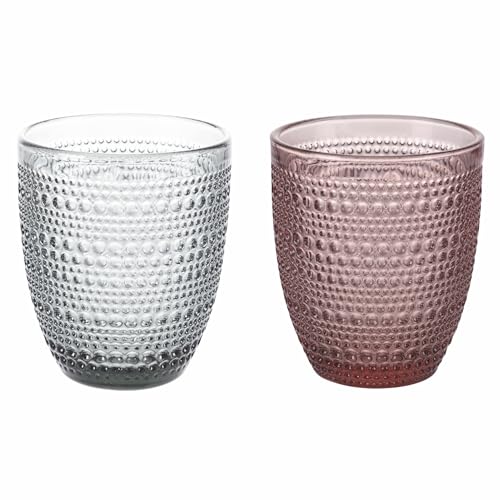 GALILEO 2er Set Wassergläser 340 ml aus Glaspaste, transparent/pflaume, Roma Sibilla GALILEO 2er Set Wassergläser 340 ml aus Glaspaste, transparent/pflaume, Roma Sibilla von GALILEO