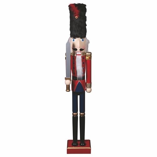 GALILEO Weihnachtlicher Nussknacker-Soldat aus Holz, Höhe 120 cm, rot und blau, Santa's House GALILEO Weihnachtlicher Nussknacker-Soldat aus Holz, Höhe 120 cm, rot und blau, Santa's House von GALILEO