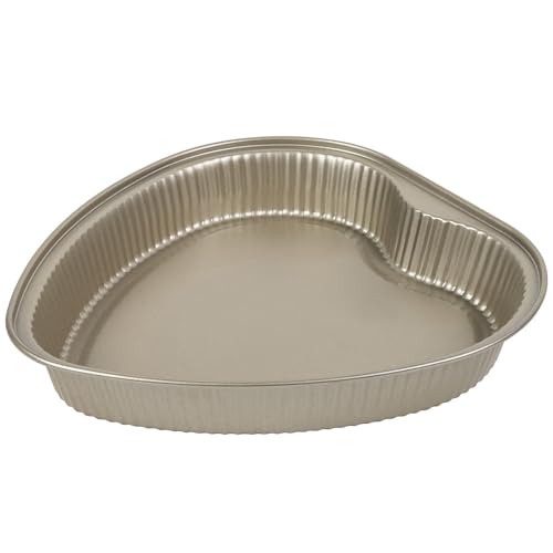 GALILEO Herzform, 27 x 28 x 5 cm, antihaftbeschichtet, aus Karbonstahl, Cuisine SìChef von GALILEO