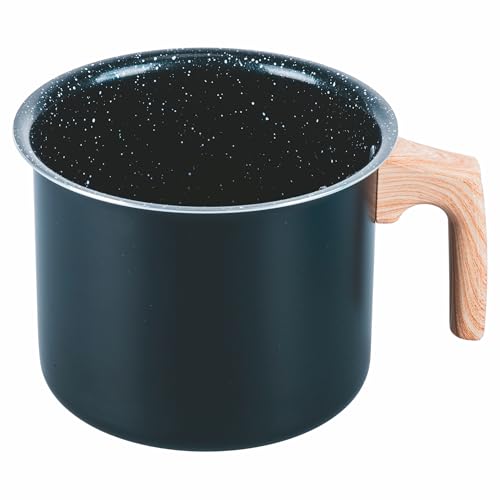 SìChef Milchtopf Aluminium 1,7l Keramik Innenbeschichtung Griff Holzoptik von GALILEO