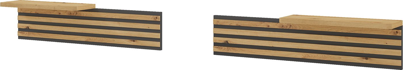 Musterring Aufsatzpaneel Isabelle, (Wird als Paar geliefert), 2er-Set, für Nachtschrank der Serie Isabelle, Lamellen in Bianco-Eiche von Musterring