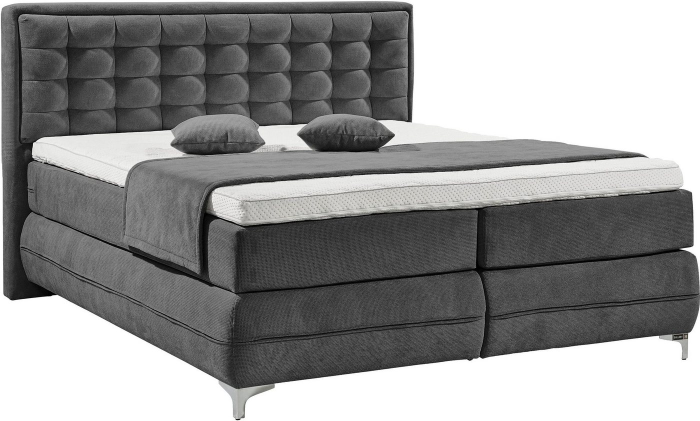 Musterring Boxspringbett Dubai, Winkelfuß in Chrom, 3 Härtegrade, Kopfteil in Kassettensteppung Musterring Boxspringbett Dubai, Winkelfuß in Chrom, 3 Härtegrade, Kopfteil in Kassettensteppung von Musterring