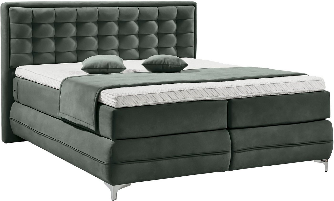 Musterring Boxspringbett Dubai, Winkelfuß in Chrom, 3 Härtegrade, Kopfteil in Kassettensteppung Musterring Boxspringbett Dubai, Winkelfuß in Chrom, 3 Härtegrade, Kopfteil in Kassettensteppung von Musterring