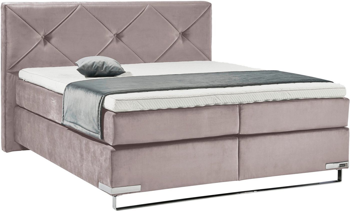 Musterring Boxspringbett Dubai, Kufe in Chrom, 3 Härtegrade, Kopfteil mit Knopfheftung Musterring Boxspringbett Dubai, Kufe in Chrom, 3 Härtegrade, Kopfteil mit Knopfheftung von Musterring