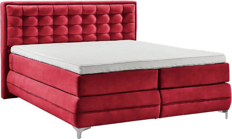 Musterring Boxspringbett Dubai, Winkelfuß in Chrom, 3 Härtegrade, Kopfteil in Kassettensteppung Musterring Boxspringbett Dubai, Winkelfuß in Chrom, 3 Härtegrade, Kopfteil in Kassettensteppung von Musterring