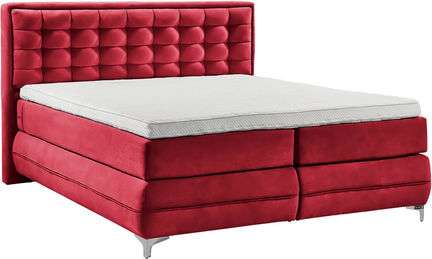 Musterring Boxspringbett Dubai, Winkelfuß in Chrom, 3 Härtegrade, Kopfteil in Kassettensteppung Musterring Boxspringbett Dubai, Winkelfuß in Chrom, 3 Härtegrade, Kopfteil in Kassettensteppung von Musterring