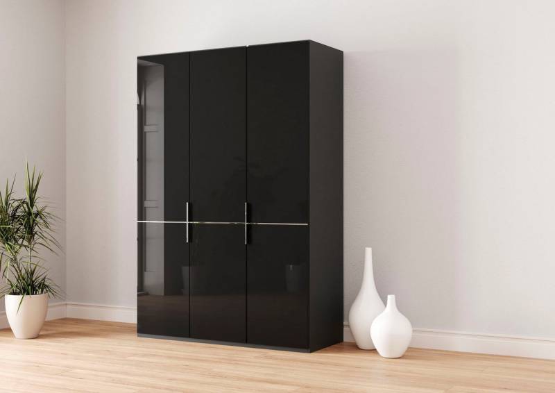 Musterring Drehtürenschrank Imola W Einlegeböden und Kleiderstangen,mit Glastüren und Aufleistung in Chrom von Musterring