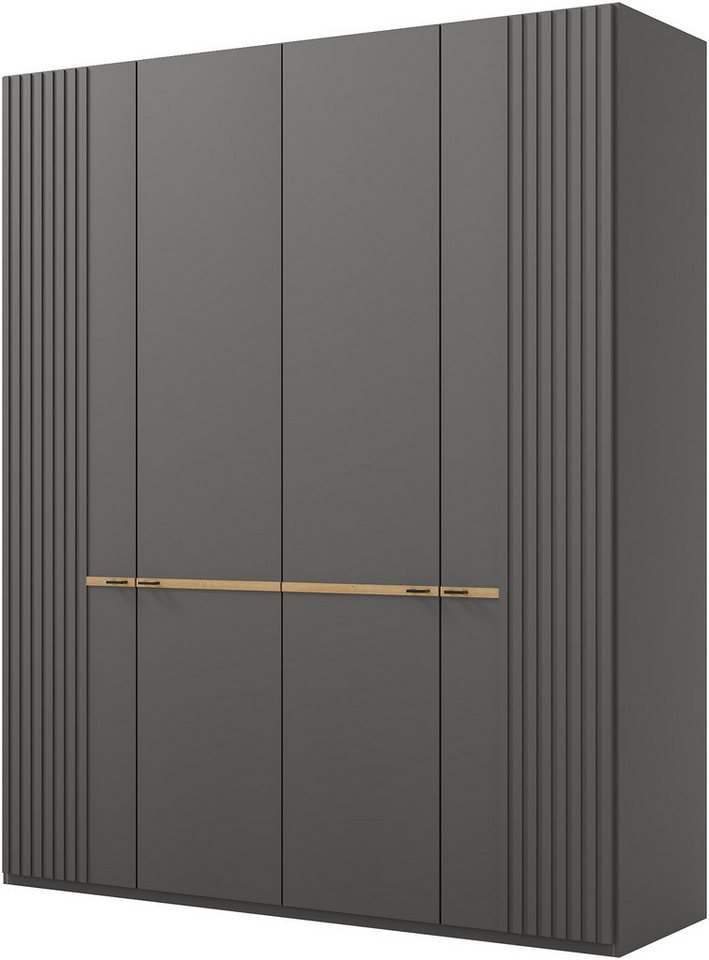 Musterring Drehtürenschrank Isabelle Lamellen in Korpusfarbe, Griffe in silber, versch. Größen und Farben von Musterring