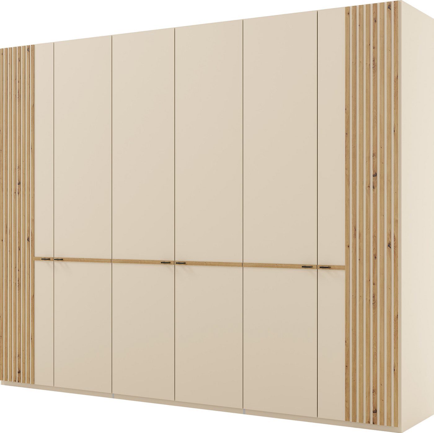 Musterring Drehtürenschrank Isabelle Lamellen in Eiche, Griffe in schwarz, verschiedene Größen und Farben Musterring Drehtürenschrank Isabelle Lamellen in Eiche, Griffe in schwarz, verschiedene Größen und Farben von Musterring