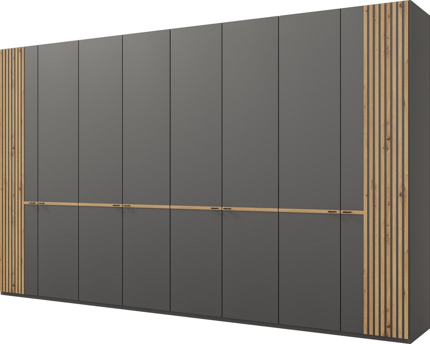Musterring Drehtürenschrank Isabelle Lamellen in Eiche, Griffe in schwarz, verschiedene Größen und Farben Musterring Drehtürenschrank Isabelle Lamellen in Eiche, Griffe in schwarz, verschiedene Größen und Farben von Musterring