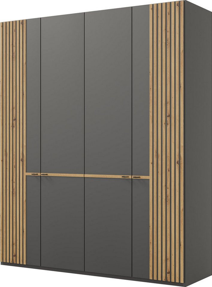 Musterring Drehtürenschrank Isabelle Lamellen in Eiche, Griffe in schwarz, verschiedene Größen und Farben Musterring Drehtürenschrank Isabelle Lamellen in Eiche, Griffe in schwarz, verschiedene Größen und Farben von Musterring