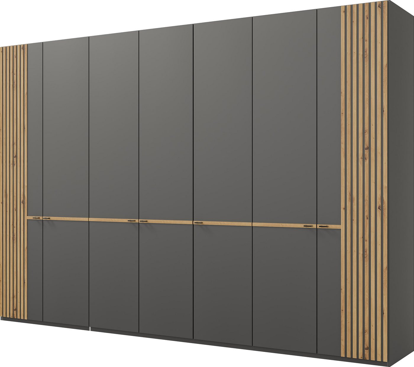 Musterring Drehtürenschrank Isabelle Lamellen in Eiche, Griffe in schwarz, verschiedene Größen und Farben Musterring Drehtürenschrank Isabelle Lamellen in Eiche, Griffe in schwarz, verschiedene Größen und Farben von Musterring