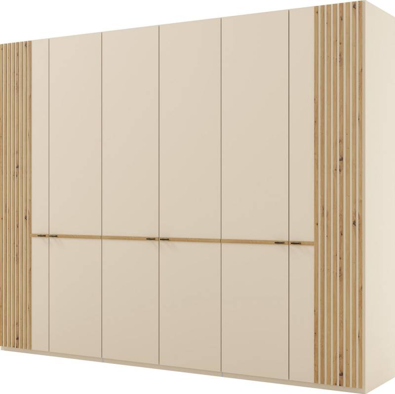 Musterring Drehtürenschrank Isabelle Lamellen in Eiche, Griffe in schwarz, verschiedene Größen und Farben von Musterring