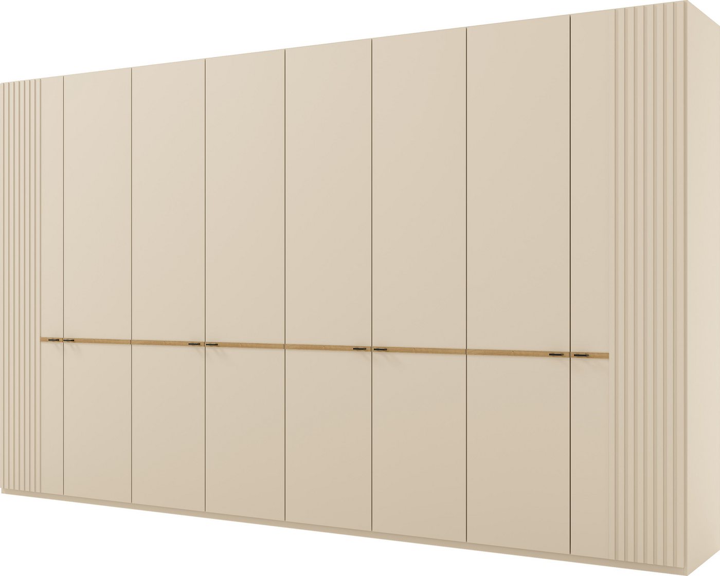 Musterring Drehtürenschrank Isabelle Lamellen in Korpusfarbe, Griffe in schwarz, versch. Größen und Farben von Musterring