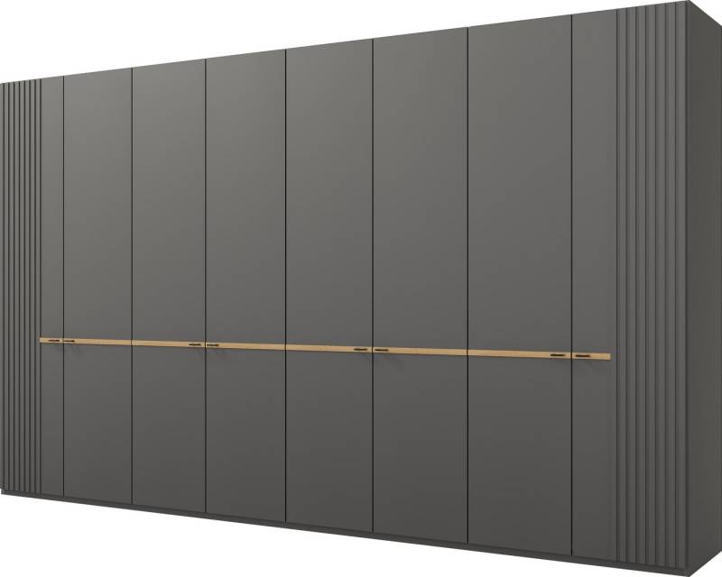 Musterring Drehtürenschrank Isabelle Lamellen in Korpusfarbe, Griffe in schwarz, versch. Größen und Farben von Musterring