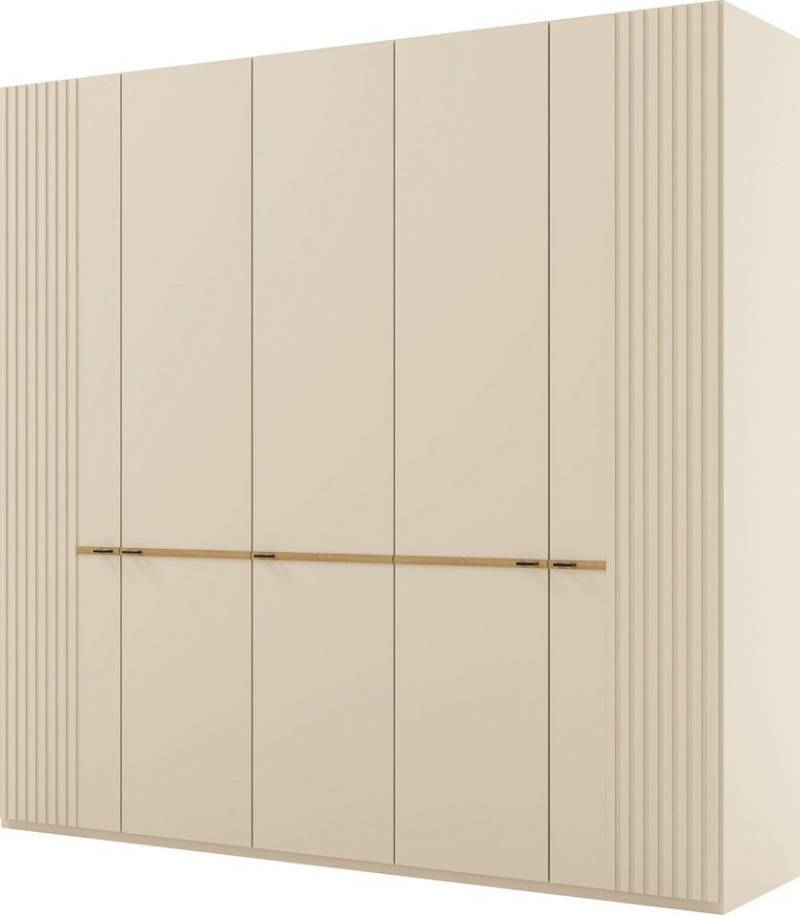 Musterring Drehtürenschrank Isabelle Lamellen in Korpusfarbe, Griffe in schwarz, versch. Größen und Farben von Musterring