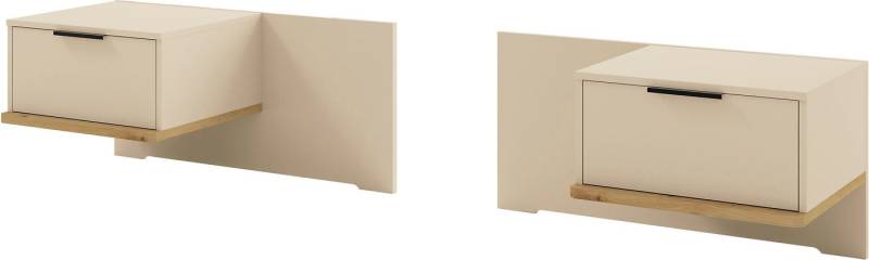 Musterring Nachtschrank Isabelle (Wird als Paar geliefert) Set bestehend aus 2 Konsolen, Unterboden in Eiche, B90 x H43 x T47 cm von Musterring