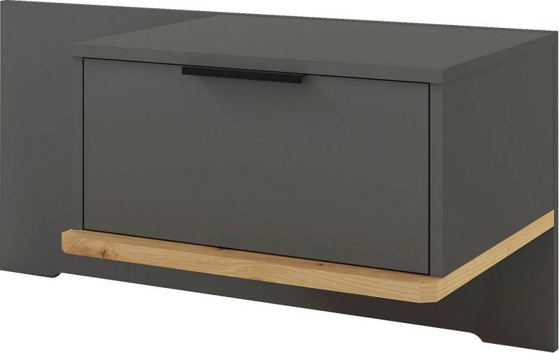 Musterring Nachtschrank Isabelle verschiedene Farben, Unterboden in Eiche, Maße B50/90 x H43 x T47 cm von Musterring