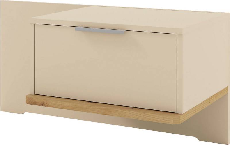 Musterring Nachtschrank Isabelle verschiedene Farben, Unterboden in Eiche, Maße B50/90 x H43 x T47 cm von Musterring