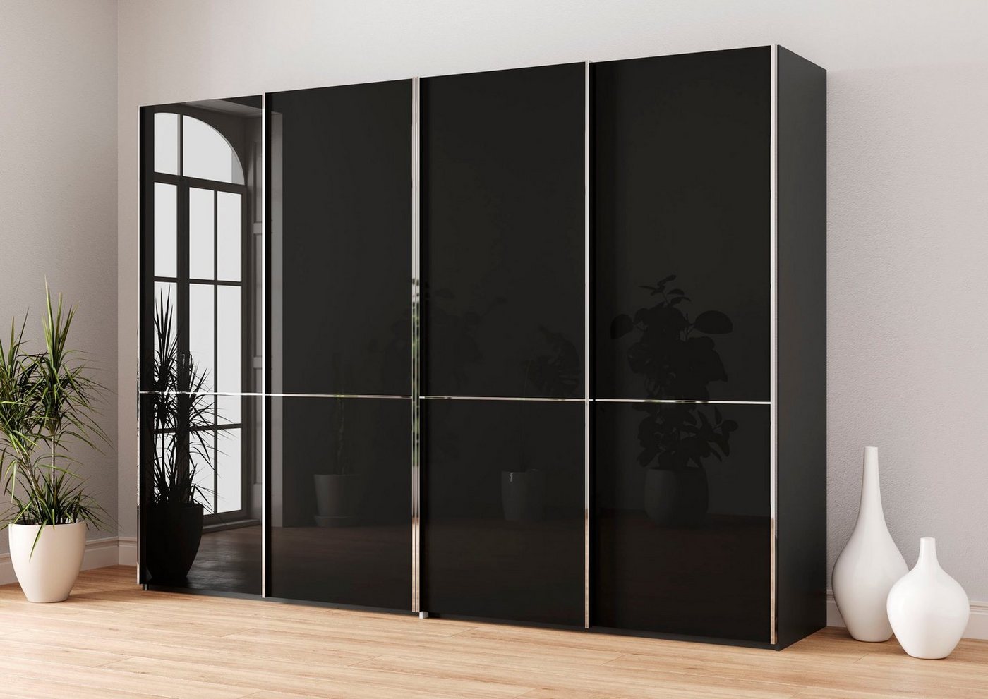 Musterring Schwebetürenschrank Imola W inkl. Einlegeböden und Kleiderstangen, mit Glastüren und Aufleistungen Musterring Schwebetürenschrank Imola W inkl. Einlegeböden und Kleiderstangen, mit Glastüren und Aufleistungen von Musterring
