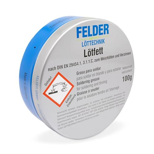 GALLUNOPTIMAL by FELDER Lötfett für allgemeine Weichlötarbeiten an Kupfer und Kupferlegierungen, korrosiv F-SW 12, 100 g Dose – GOFT100 von GALLUNOPTIMAL