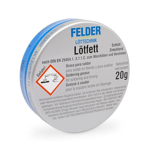 GALLUNOPTIMAL by FELDER Lötfett für allgemeine Weichlötarbeiten an Kupfer und Kupferlegierungen, korrosiv F-SW 12, 20 g Dose - GOFT20 von GALLUNOPTIMAL