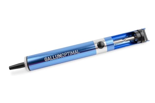GALLUNOPTIMAL professionelle Entlötpumpe Ganzmetallgehäuse in blau mit ESD Teflonspitze und hoher Saugleistung von GALLUNOPTIMAL