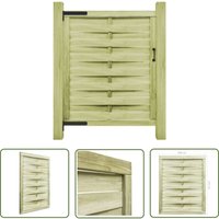 Galozzoit - The Living Store Gartentor Imprägniertes Kiefernholz 100x125 cm Grün - Gartentor - Holztür - Kiefernholz - Gartenzaun - Zaunteil von GALOZZOIT