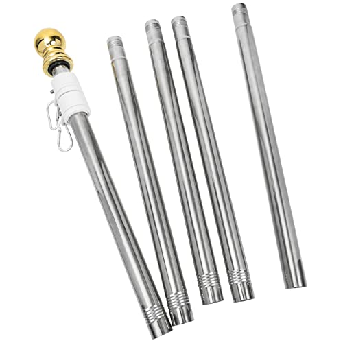 GALPADA 1 Satz Fahnenmast mit Drehbarem Ring Rustproof Fünfteilige Struktur für Garten und Outdoor Veranstaltungen Einfache und Wetterfest GALPADA 1 Satz Fahnenmast mit Drehbarem Ring Rustproof Fünfteilige Struktur für Garten und Outdoor Veranstaltungen Einfache und Wetterfest von GALPADA