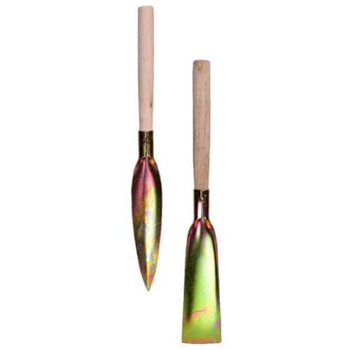 GALPADA 1 Satz Gartenwerkzeug Mit Holzgriff Robuste Gartenkelle Und Schaufel Für Vielseitige Gartenarbeiten Zum Pflanzen Und Graben 2 Stück von GALPADA