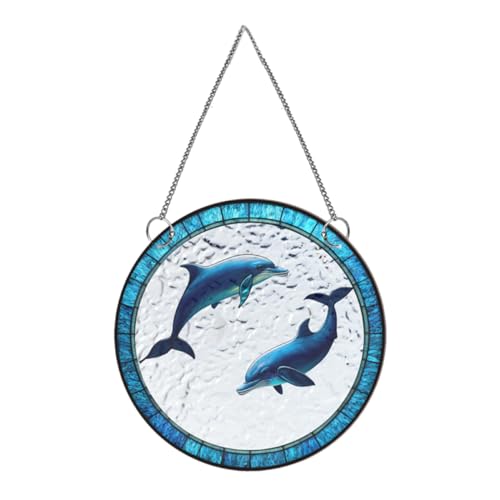 GALPADA 1 Satz Hängende Farbige Delfin Sonnenschutz Fänger Dekoration Akryl Fenster Hängedekor für Garten Balkon Wohnzimmer und Büro GALPADA 1 Satz Hängende Farbige Delfin Sonnenschutz Fänger Dekoration Akryl Fenster Hängedekor für Garten Balkon Wohnzimmer und Büro von GALPADA