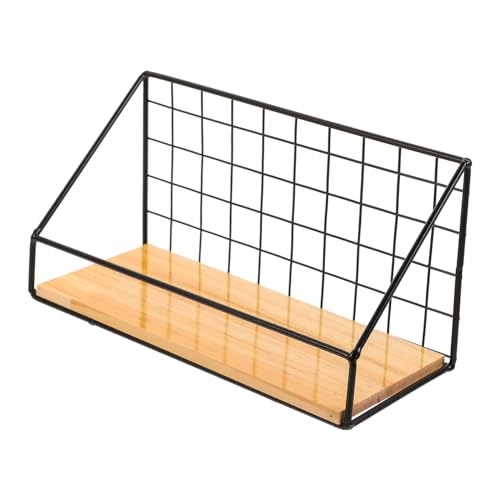 GALPADA Holzregal Für Wand Eisenhalter Aufbewahrungsregal Für Zuhause Wohnzimmer-aufbewahrungshalter Wandregal Für Schlafzimmer Und Küche von GALPADA