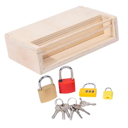 GALPADA 1 Satz Holzspielzeug für Kleinkinder Montessori Lernspielzeug mit Schlüsseln und Schlössern Fördert Hand Augen Koordination und Problemlösungsfähigkeiten für Jahre Alte GALPADA 1 Satz Holzspielzeug für Kleinkinder Montessori Lernspielzeug mit Schlüsseln und Schlössern Fördert Hand Augen Koordination und Problemlösungsfähigkeiten für Jahre Alte von GALPADA