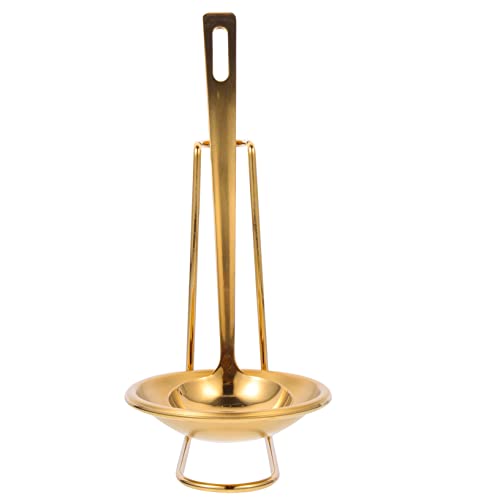 GALPADA 1 Satz Löffel Ruhen Küchenutensilien Utensilienablage Löffelgestell Löffelhalter Löffel Besteck Ausruhen Löffelablage Aus Edelstahl Küchenlöffel Ruhe Golden Rostfreier Stahl von GALPADA
